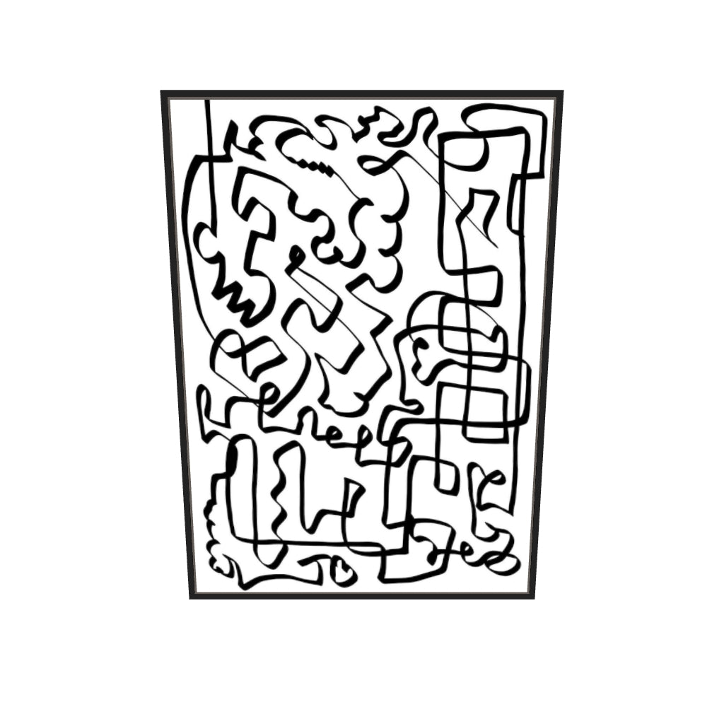 [ah-ar-v1:3a4b86a45c0f20c81d8a7e78] Lines Of The Maze Canvas Art — 70 x 100 cm, black frame (AR scale)