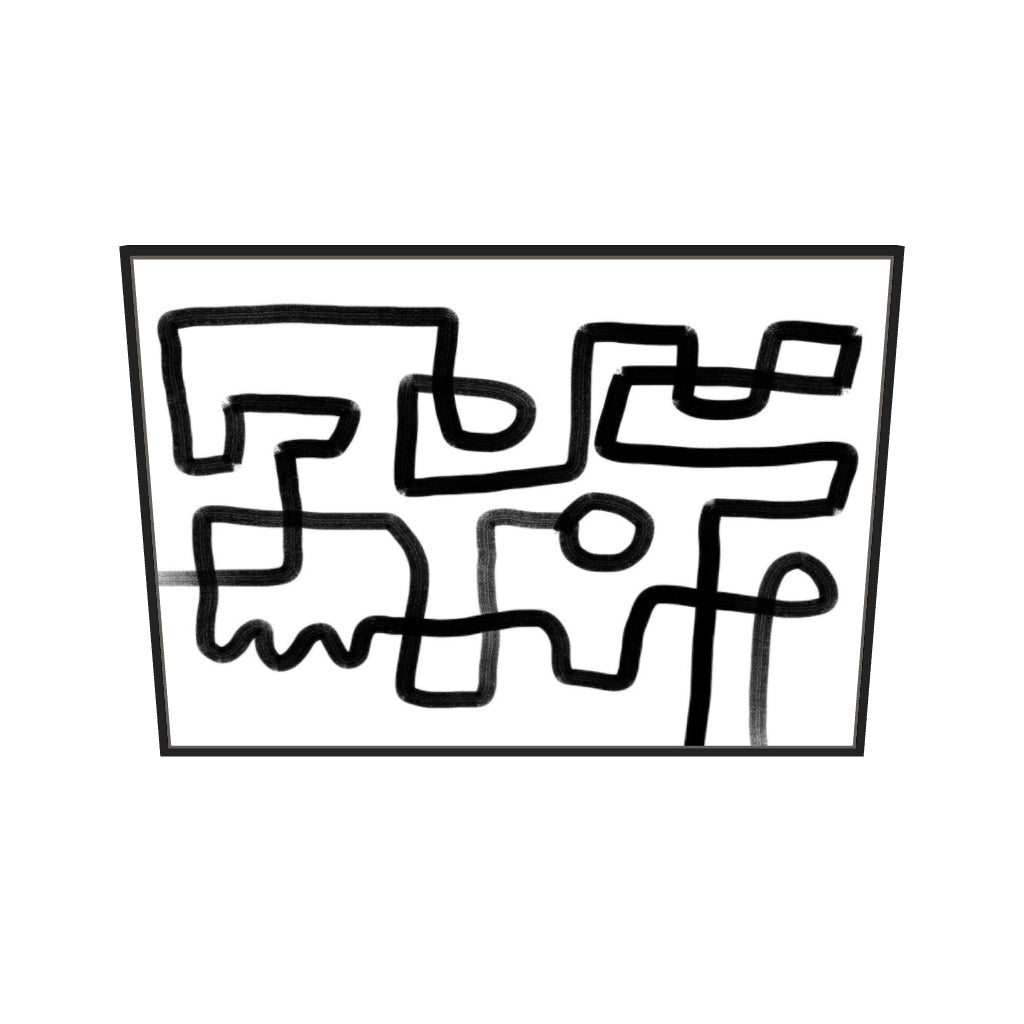 [ah-ar-v1:81de8cc60b8440b721f31ef7] The Maze Canvas Art — 70 x 100 cm, black frame (AR scale)