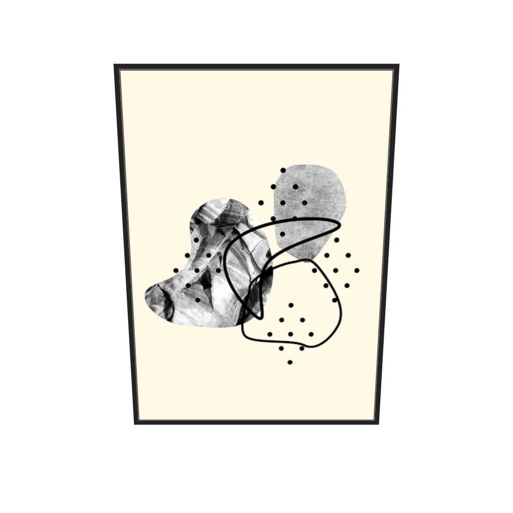 [ah-ar-v1:f7aa6d41502015a006794490] Organic Shapes Canvas Art — 70 x 100 cm, black frame (AR scale)