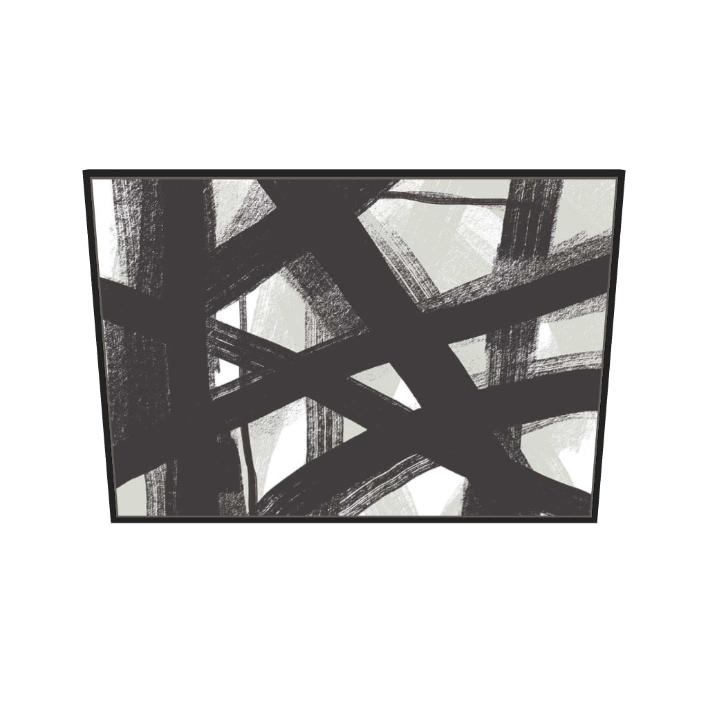 [ah-ar-v1:d37204d864ae406ddfcbc5bf] Brave Line Marks Canvas Art — 70 x 100 cm, black frame (AR scale)