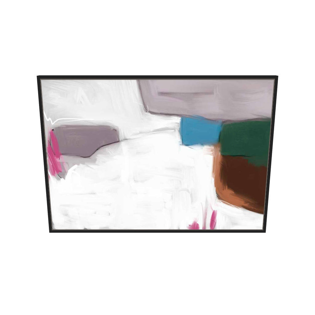 [ah-ar-v1:e3fc236931800aa83f314dcc] Neutral Greys and Whites Canvas Art — 70 x 100 cm, black frame (AR scale)