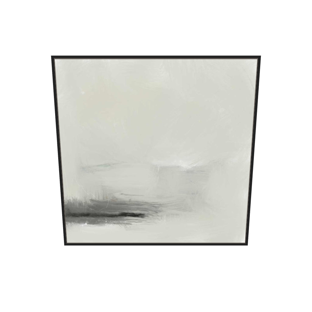 [ah-ar-v1:669d9009395f67893414ca0b] A Neutral Wash Canvas Art — 100 x 100 cm, black frame (AR scale)