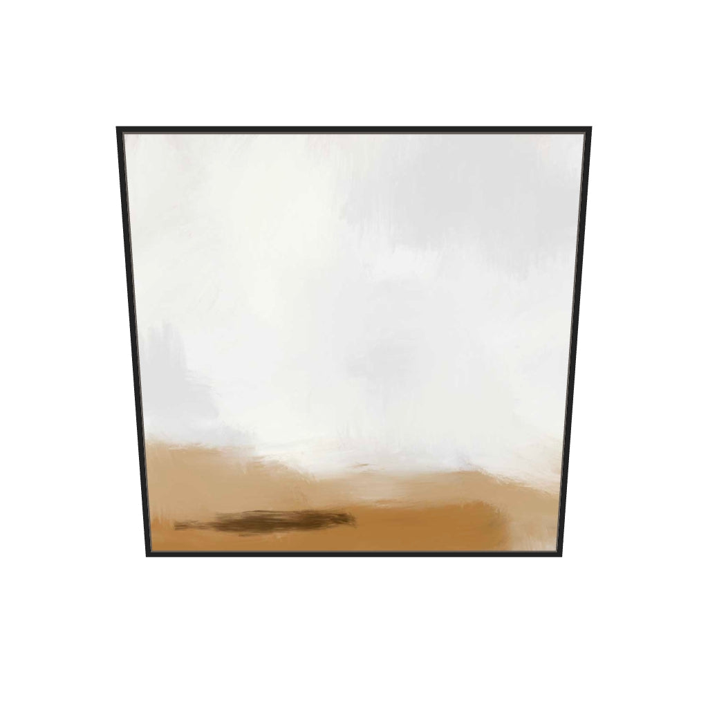 [ah-ar-v1:ecff68698a4ec895cbd99f5a] Foggy Dunes Canvas Art — 100 x 100 cm, black frame (AR scale)