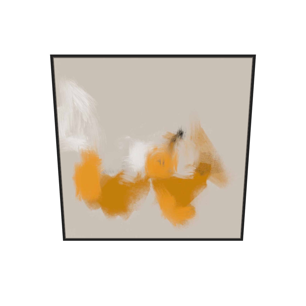 [ah-ar-v1:8fd43553b4284c22d9bd28e6] Yellow Dance Canvas Art — 100 x 100 cm, black frame (AR scale)