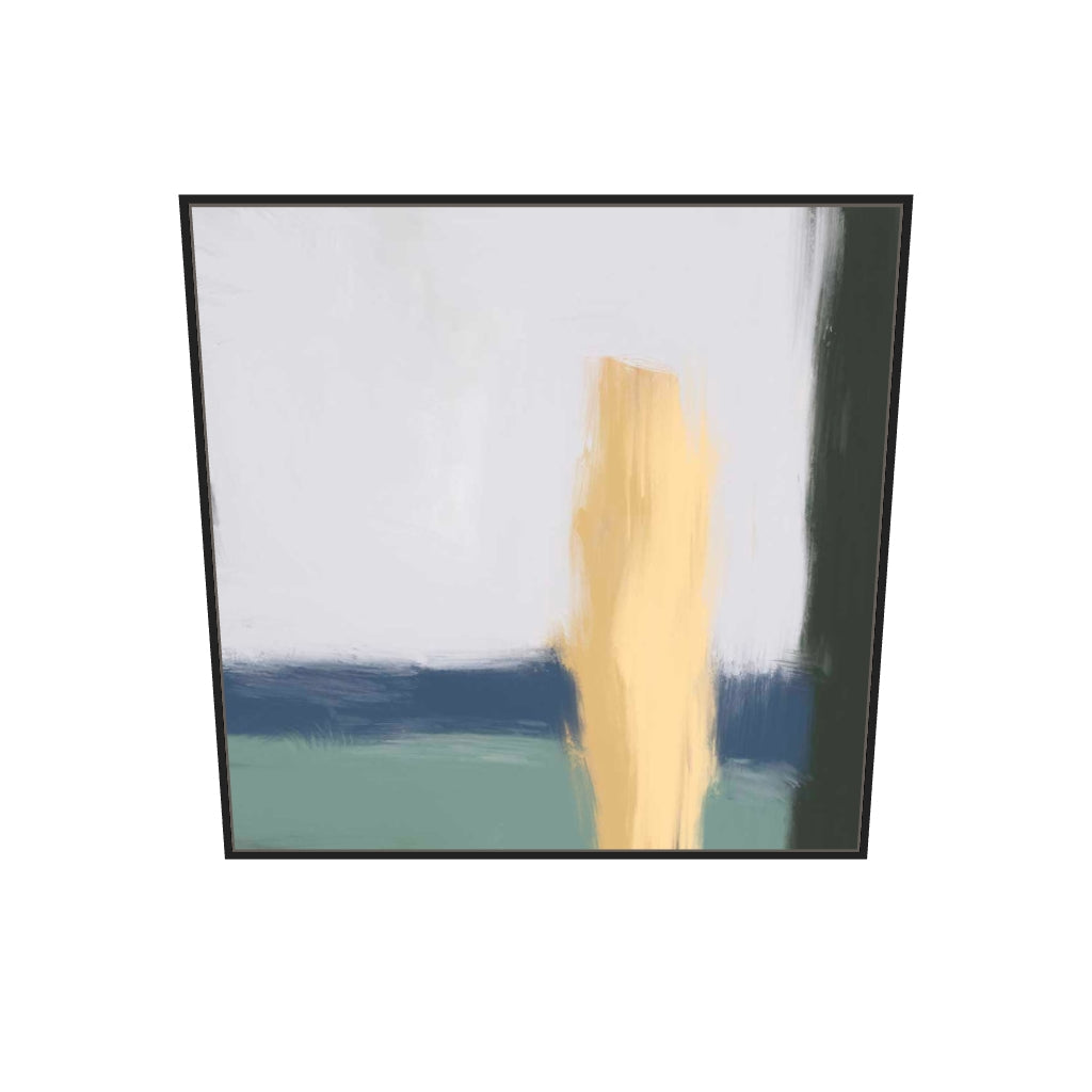 [ah-ar-v1:e835cb7dd21f4b217fb85c9f] The Crossing Canvas Art — 100 x 100 cm, black frame (AR scale)
