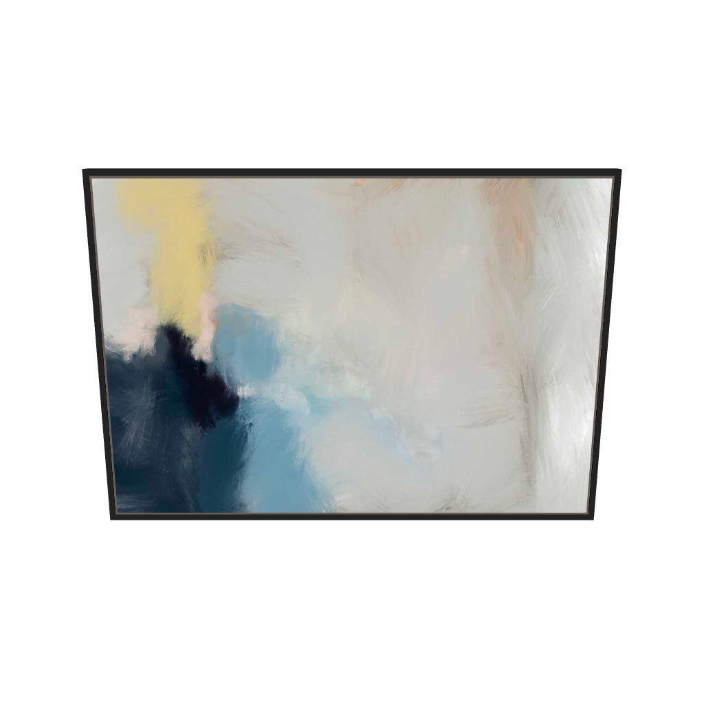 [ah-ar-v1:466599de89f012e78b80a2d4] Brushed Haze Canvas Art — 70 x 100 cm, black frame (AR scale)