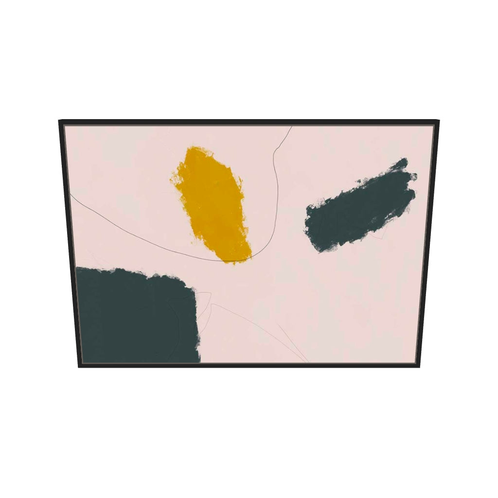 [ah-ar-v1:de1e214d4de9ae4320d54f88] Abstract Lost Lines Canvas Art — 70 x 100 cm, black frame (AR scale)
