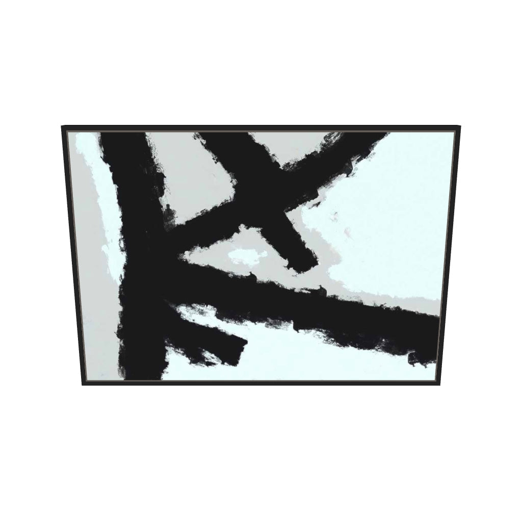 [ah-ar-v1:1bfe7542fac7b882c698728a] Blue Avenue Canvas Art — 70 x 100 cm, black frame (AR scale)