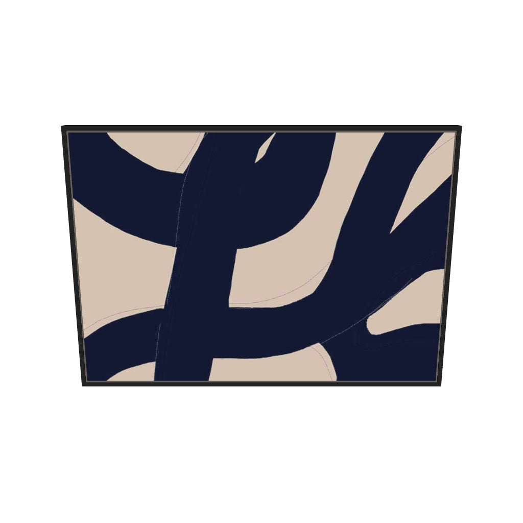 [ah-ar-v1:2d50230aa08597e8cecfdfb3] Neutral Loose Lines Canvas Art — 70 x 100 cm, black frame (AR scale)