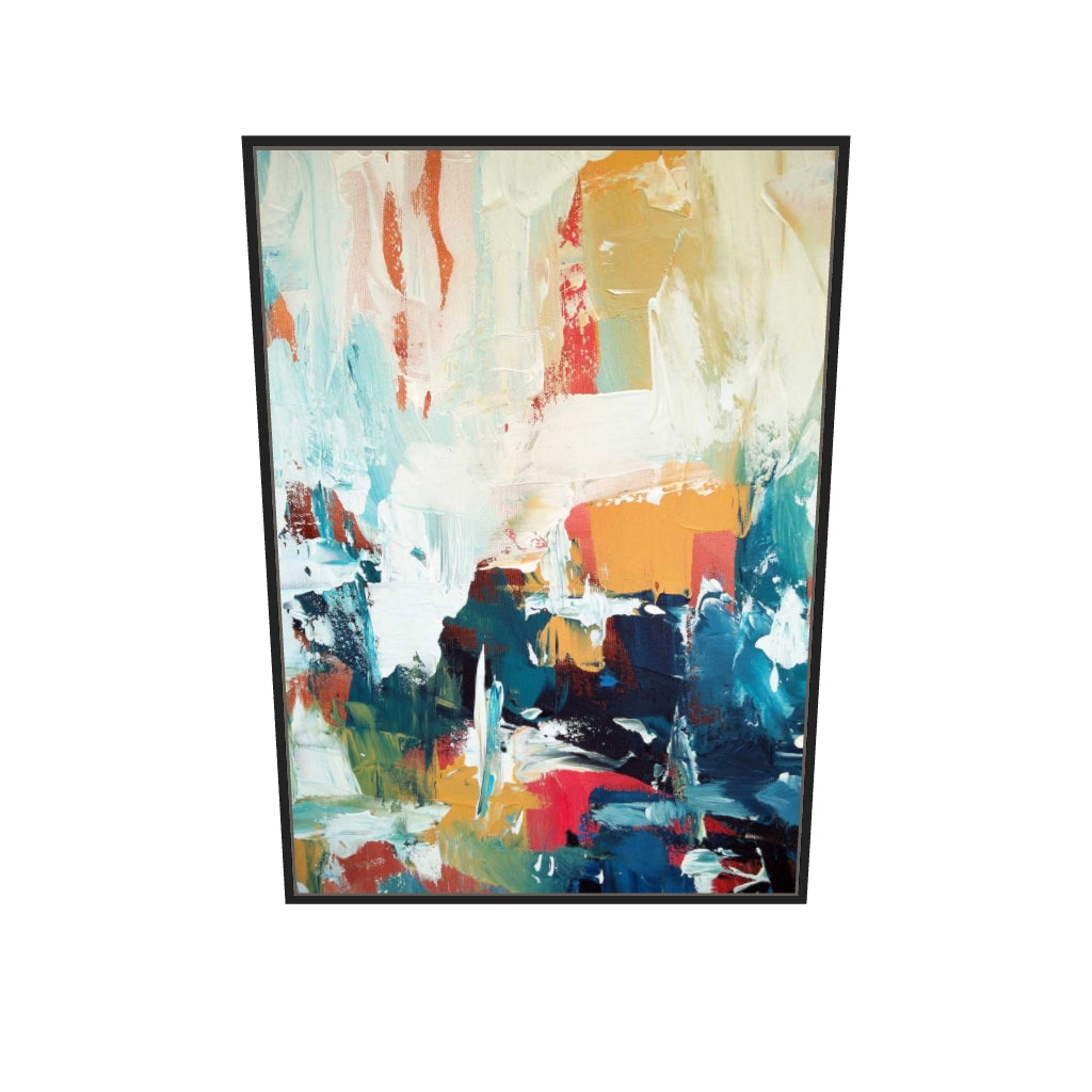 [ah-ar-v1:c86410d8ea752a87a82f4ff3] Abstract 30 Canvas Art — 70 x 100 cm, black frame (AR scale)