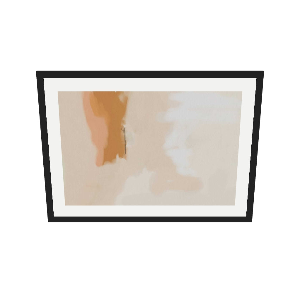 [ah-ar-v1:4f9cd3e955c6cfc957fd7d8e] Peach Haze Art Print — 50 x 70 cm, black frame (AR scale)