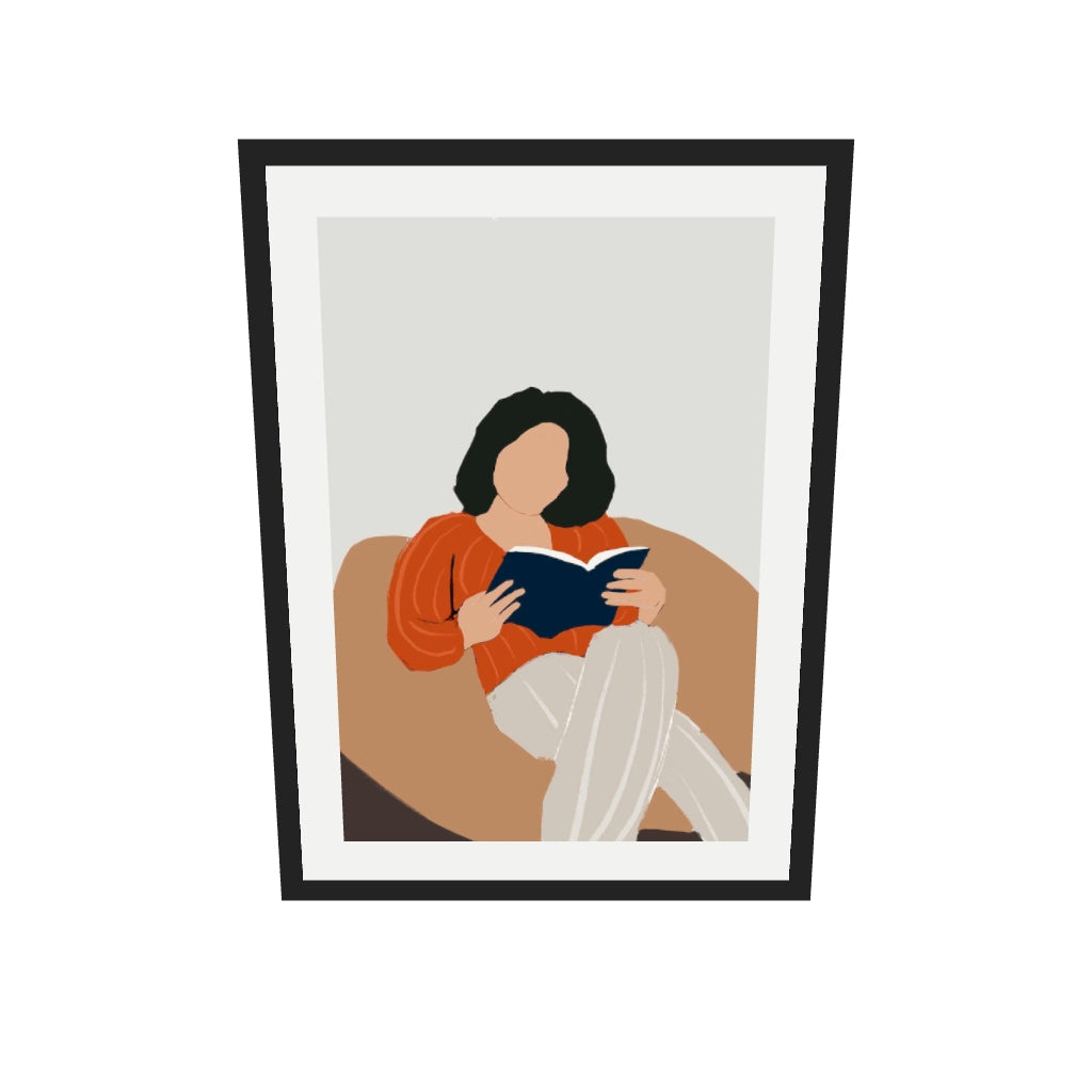 [ah-ar-v1:976d56274e38ad2e0ae67353] A Good Book — 50 x 70 cm, black frame (AR scale)