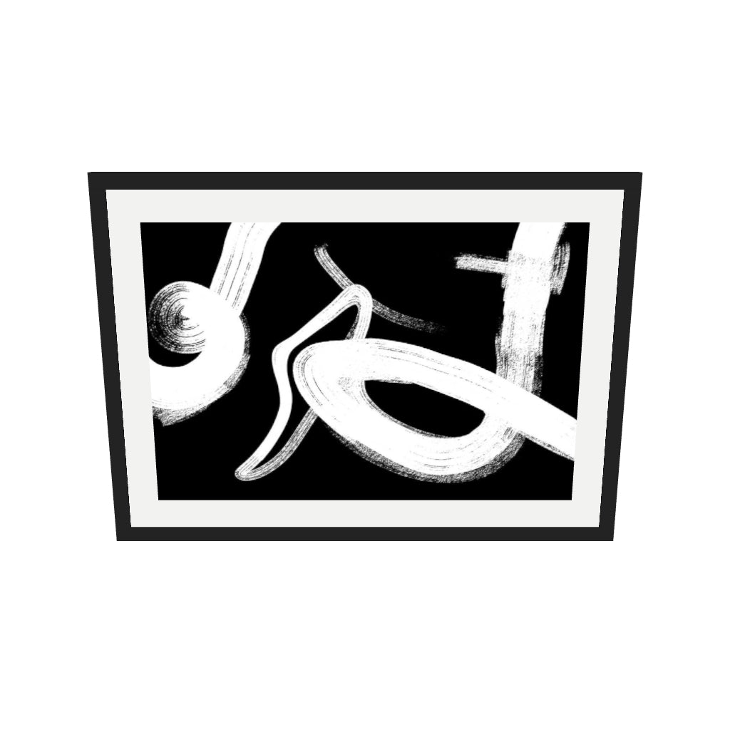 [ah-ar-v1:5ec8ac7d47f861a3f81ae78b] Monochrome Light Art Print — 50 x 70 cm, black frame (AR scale)