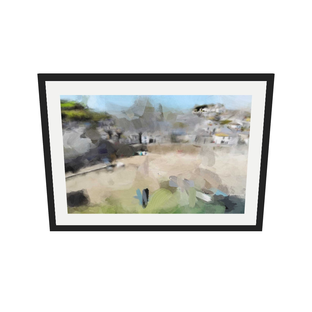 [ah-ar-v1:a1bf4b7b42f41791817b1ebd] Landscape Impressions Art Print — 50 x 70 cm, black frame (AR scale)
