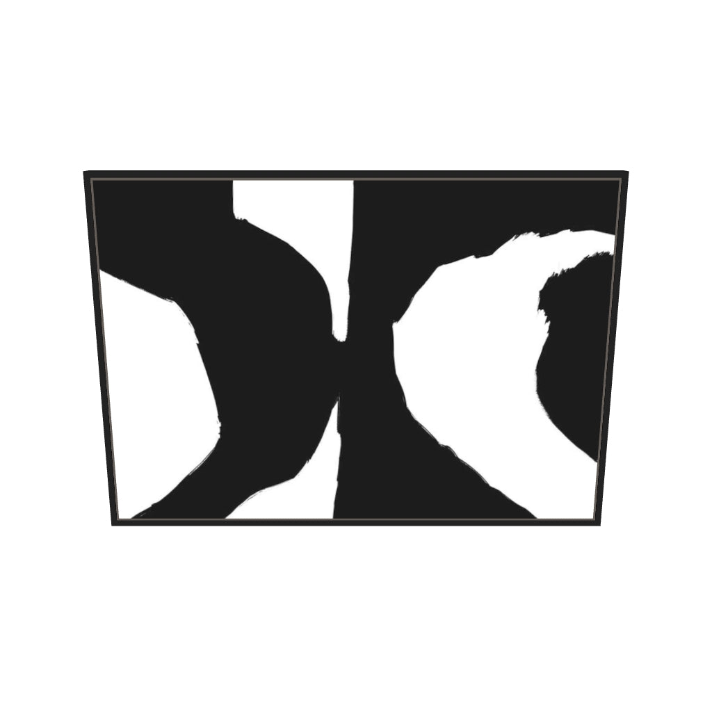 [ah-ar-v1:4fadda7232c5a55ac3763f9a] Black Optical Illusion Canvas Art — 70 x 100 cm, black frame (AR scale)