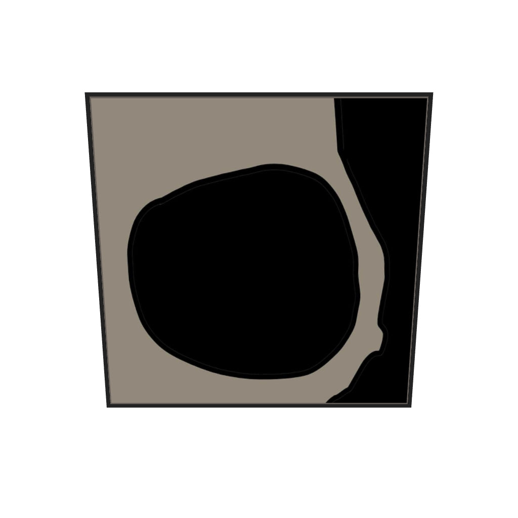 [ah-ar-v1:aa76775adb2e93ec7f1da52c] Black Neutral Shapes Canvas Art — 100 x 100 cm, black frame (AR scale)