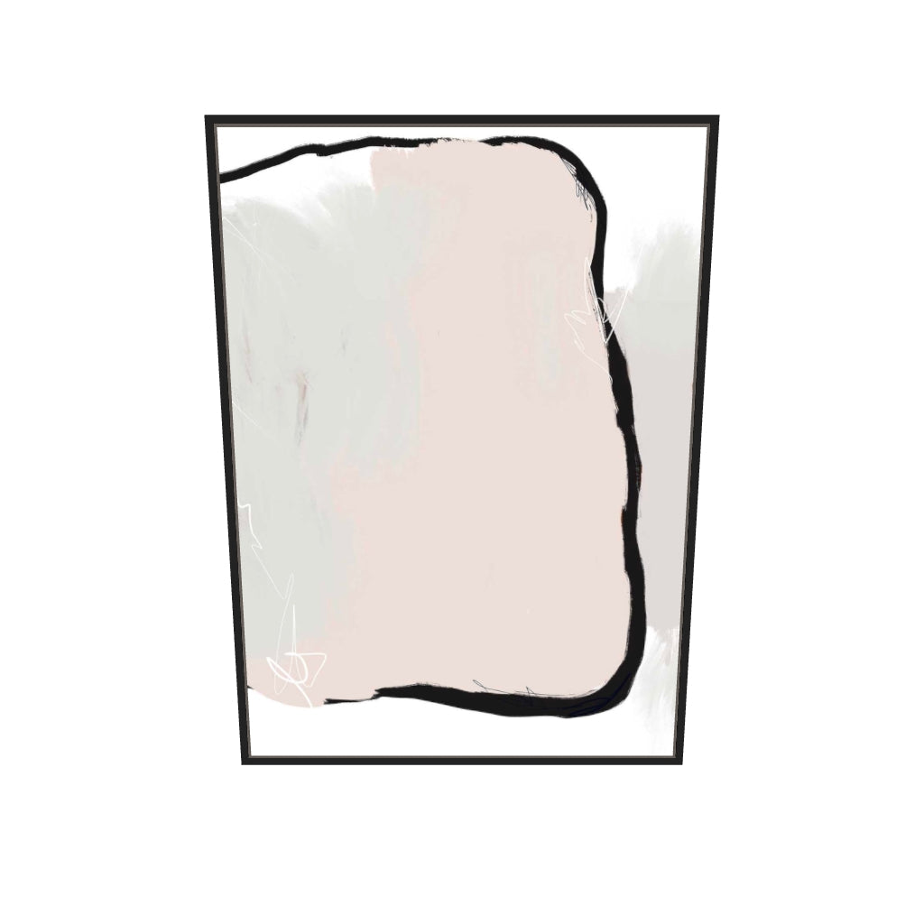 [ah-ar-v1:2fa5b6eb254b3a00c8b5750d] Abstract Study I Canvas Art — 70 x 100 cm, black frame (AR scale)