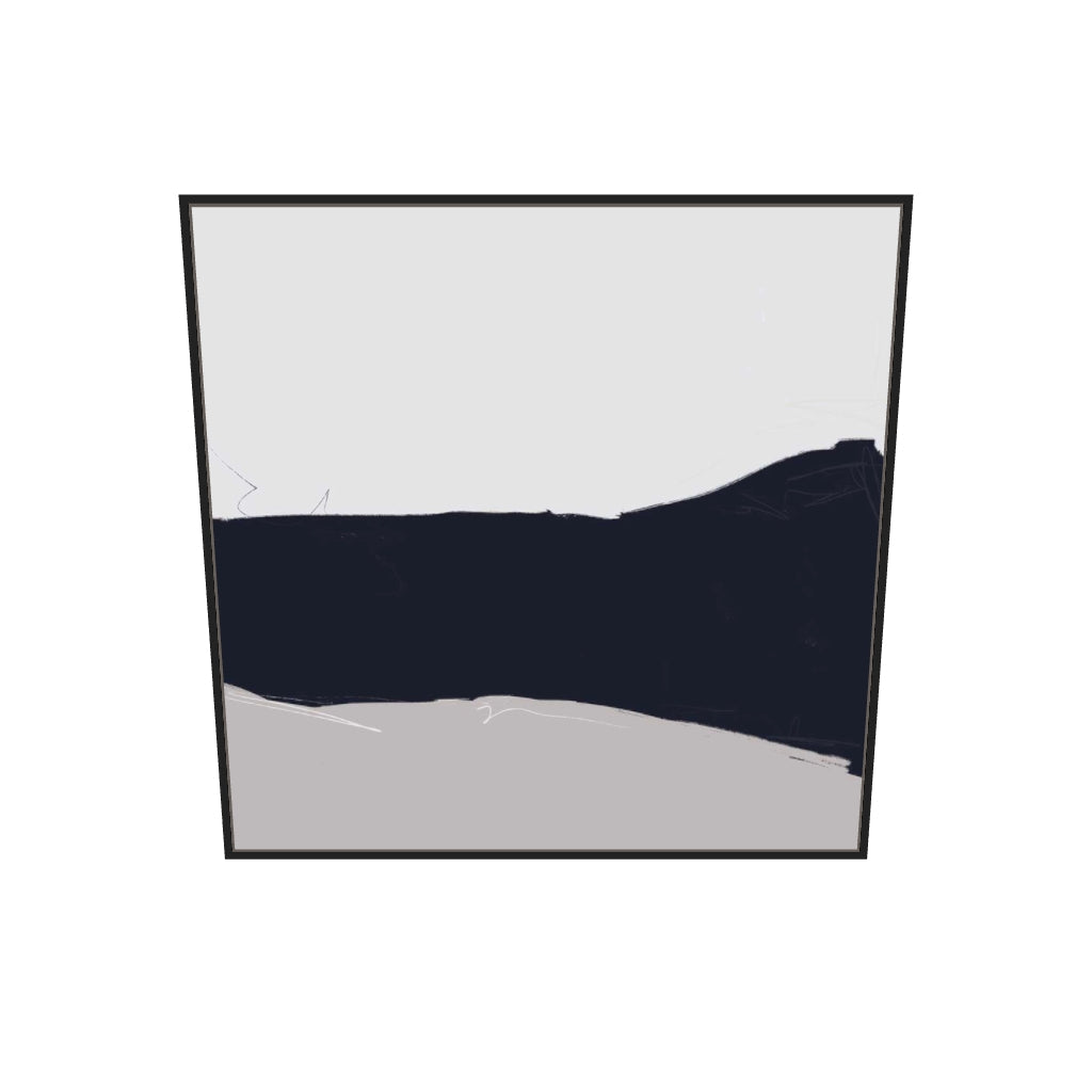 [ah-ar-v1:6fc7618b8e2e5b0a7dbd2dec] Abstract Study III Canvas Art — 100 x 100 cm, black frame (AR scale)