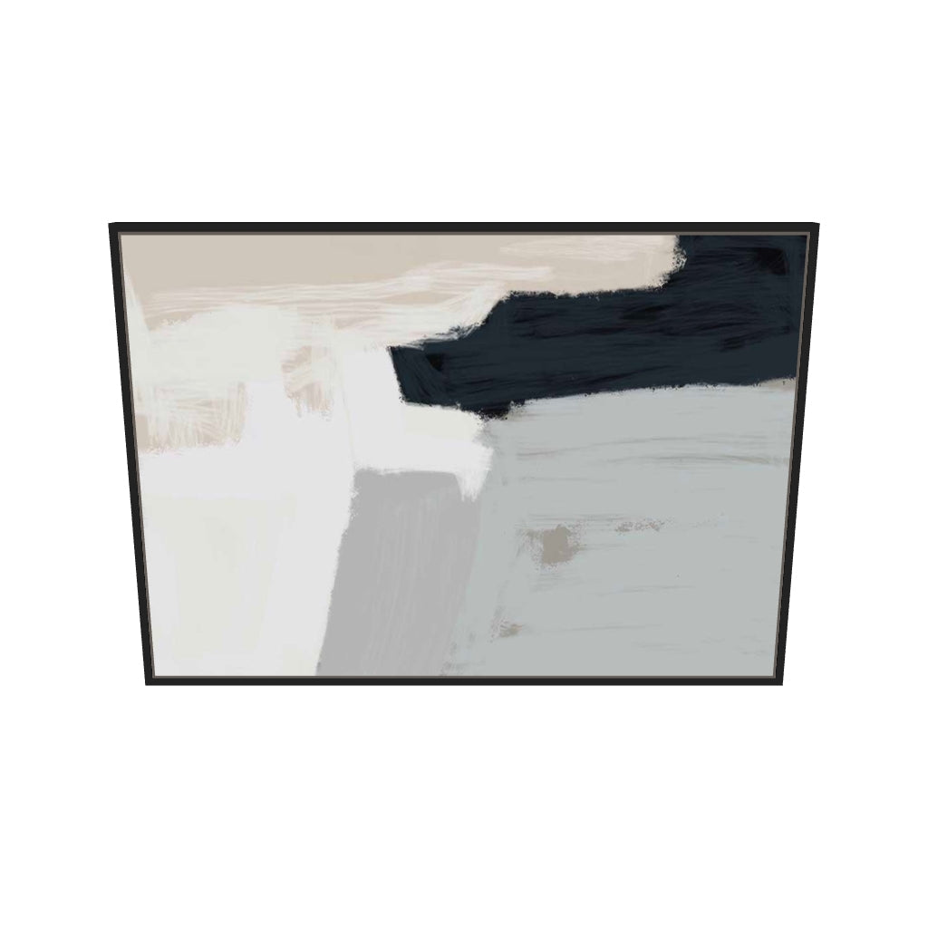 [ah-ar-v1:6a477e13ae62cc78c0ed82bc] Untitled I Canvas Art — 70 x 100 cm, black frame (AR scale)