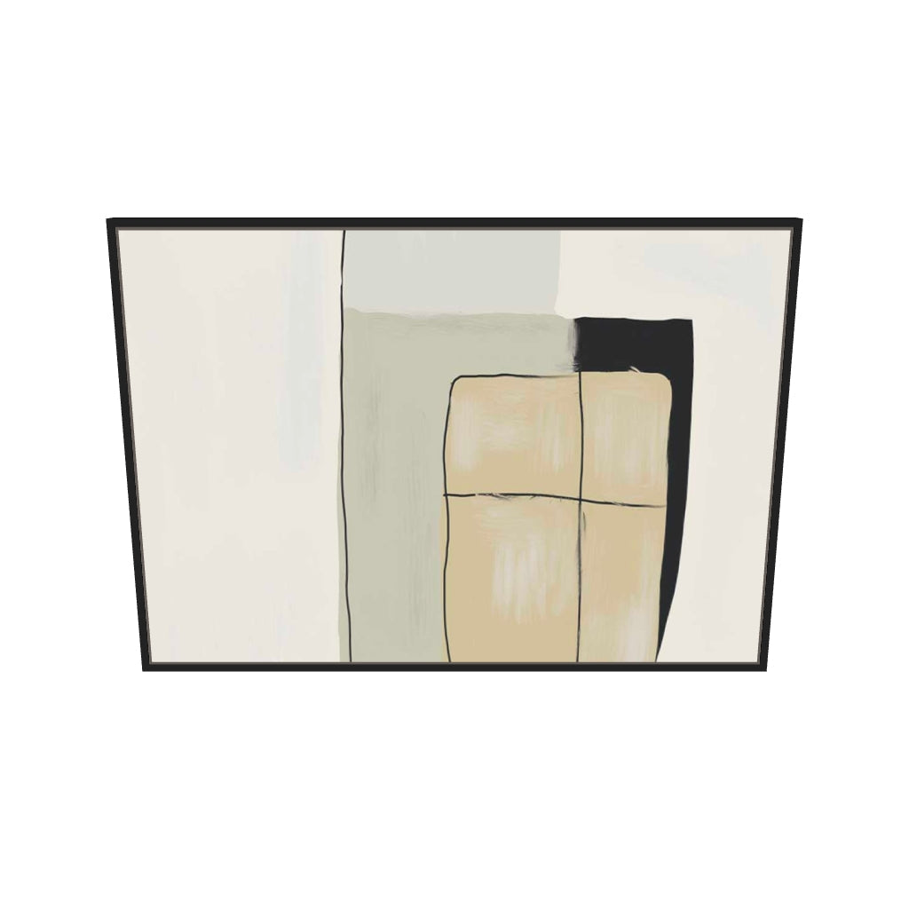 [ah-ar-v1:23a549b9c9030f0bc5423eb5] Untitled VI Canvas Art — 70 x 100 cm, black frame (AR scale)