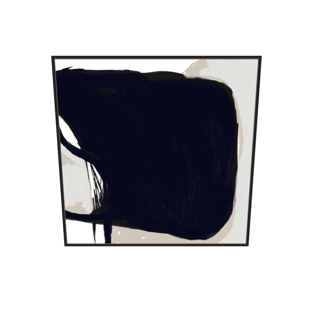 [ah-ar-v1:5d109d63ab8dd69442c46694] Abstract Study V Canvas Art — 100 x 100 cm, black frame (AR scale)