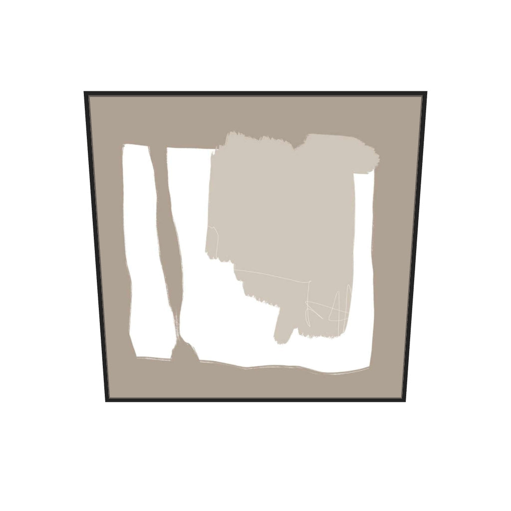 [ah-ar-v1:364fa813235127dfaaeedb17] Abstract Study VI Canvas Art — 100 x 100 cm, black frame (AR scale)