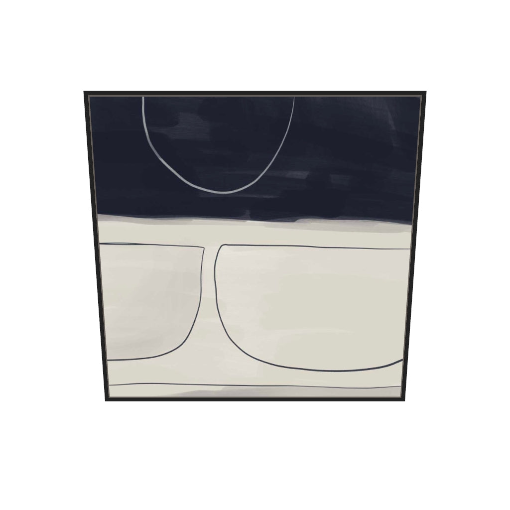 [ah-ar-v1:31221185182128ddae8cba4e] Still Life Study I Canvas Art — 100 x 100 cm, black frame (AR scale)