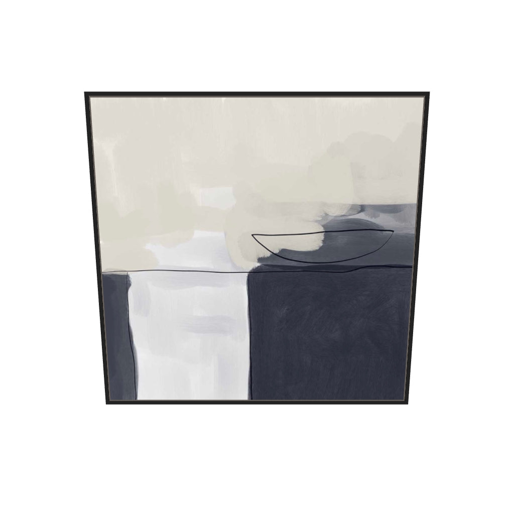 [ah-ar-v1:1140506cd9065ea344465984] Still Life Abstract II Canvas Art — 100 x 100 cm, black frame (AR scale)