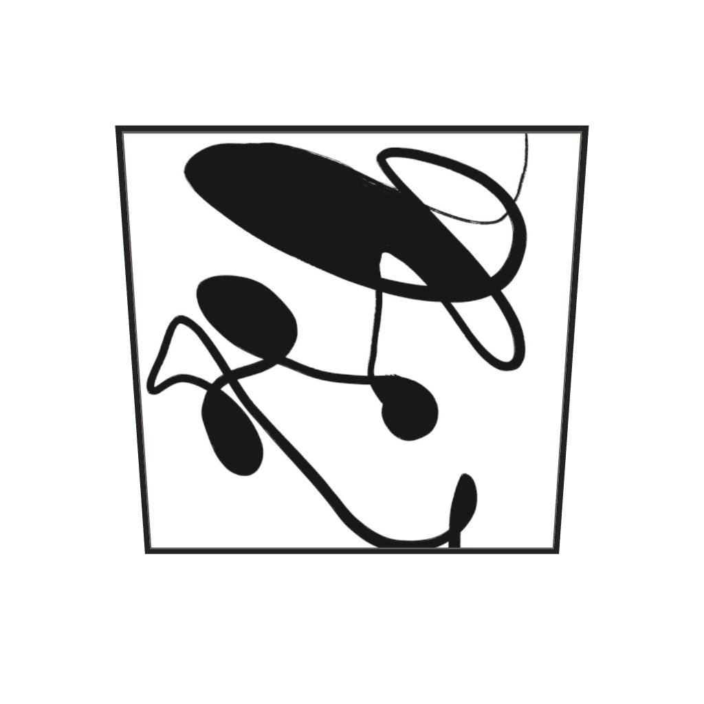 [ah-ar-v1:4ce27a5e5accf839137478c8] Abstract Study IX Canvas Art — 100 x 100 cm, black frame (AR scale)