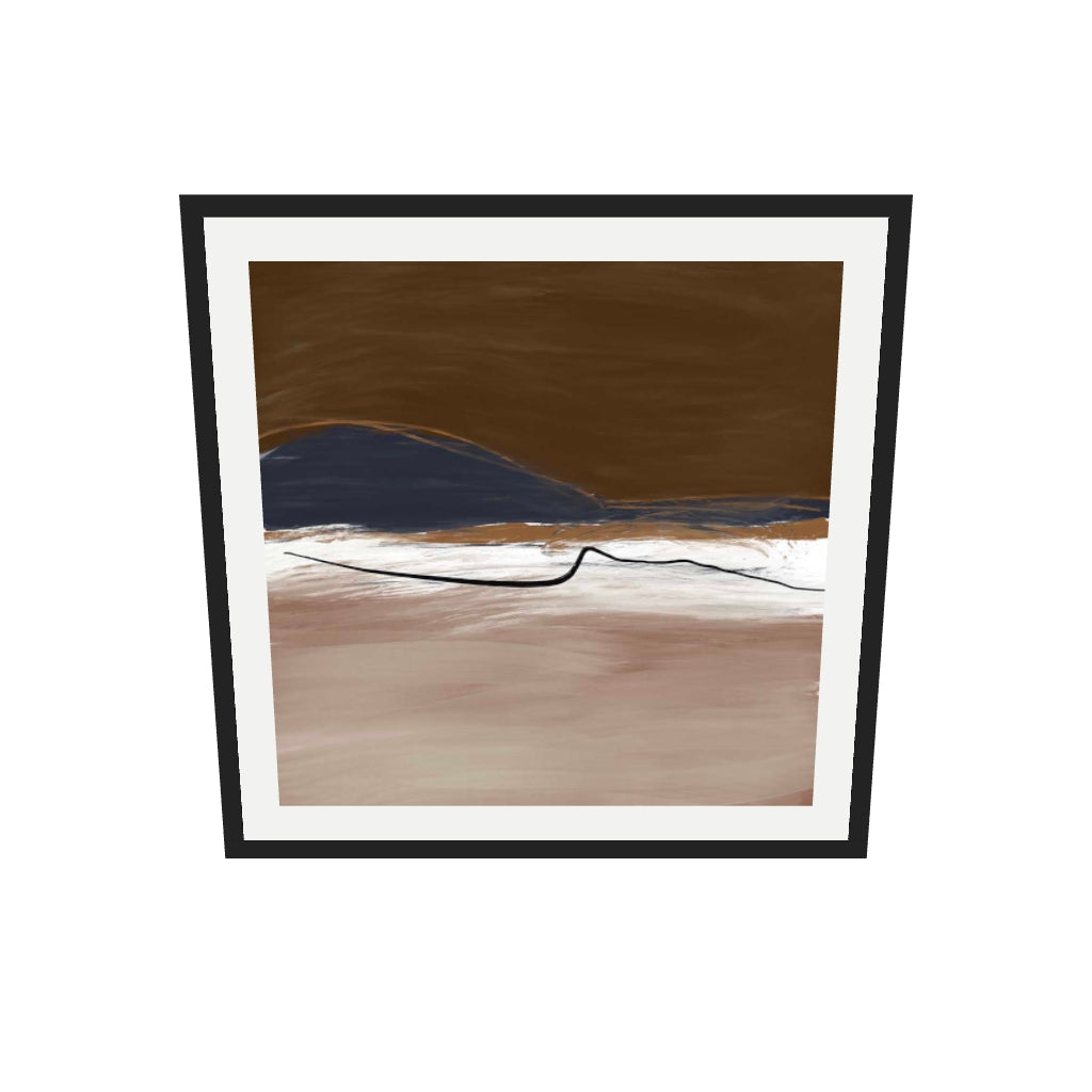 [ah-ar-v1:b03172c96115e9900acbd59a] Abstract Expressions II Art Print — 70 x 70 cm, black frame (AR scale)