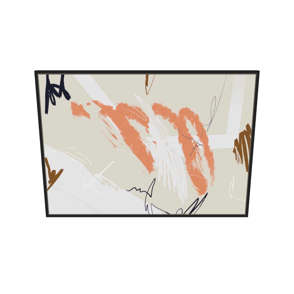 [ah-ar-v1:9afc0be6e4e9c5a40a0e1c7c] Abstract Composition Canvas Art — 70 x 100 cm, black frame (AR scale)