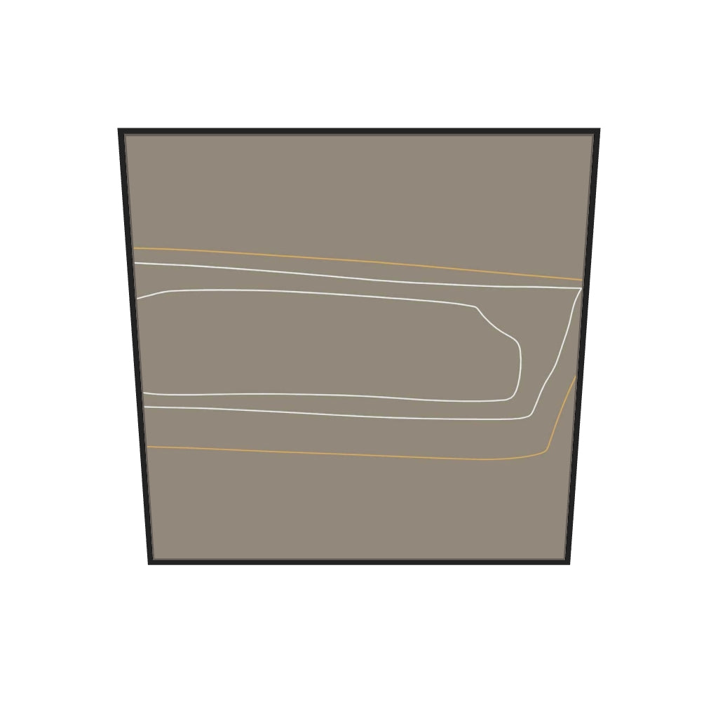 [ah-ar-v1:63a3744b2368860fb261e401] Brown On White Gold Lines Canvas Art — 100 x 100 cm, black frame (AR scale)