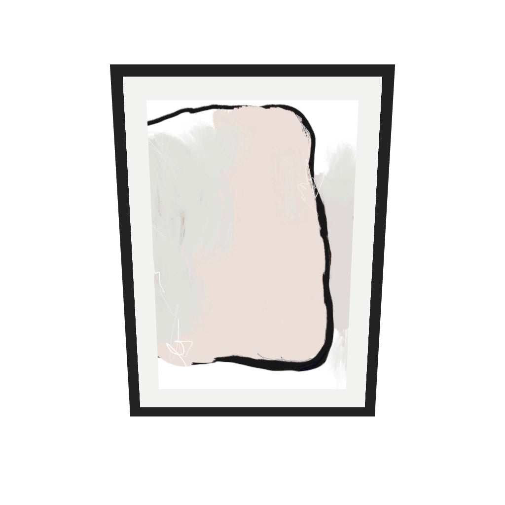 [ah-ar-v1:ab0149592971d15b397b5aa1] Abstract Study I Art Print — 50 x 70 cm, black frame (AR scale)