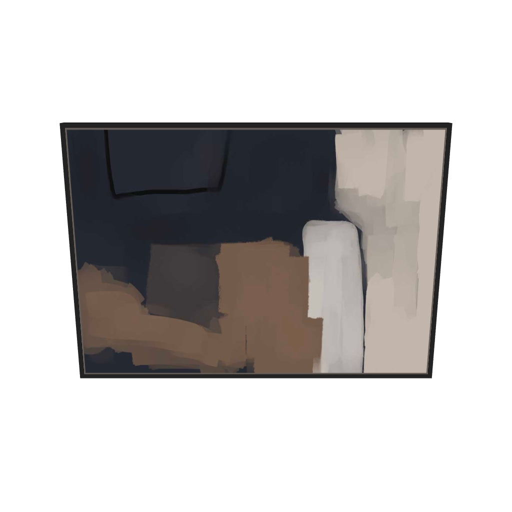 [ah-ar-v1:7ef1b7686721e5558f99e7b2] Mono Expressions Canvas Art — 70 x 100 cm, black frame (AR scale)