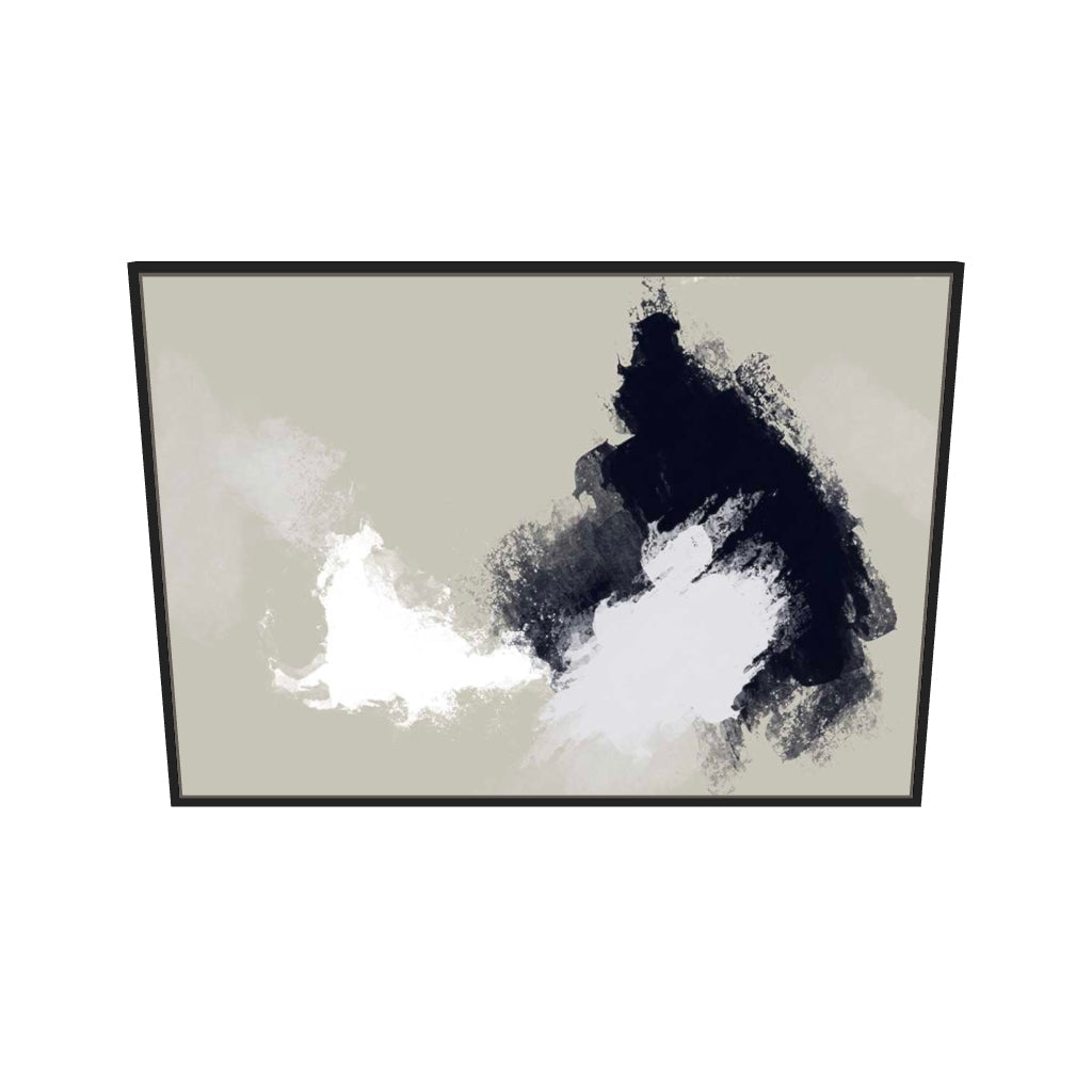 [ah-ar-v1:a2ac2a7ba7c58918bc0d1aad] Abstract Landscape Canvas Art — 70 x 100 cm, black frame (AR scale)