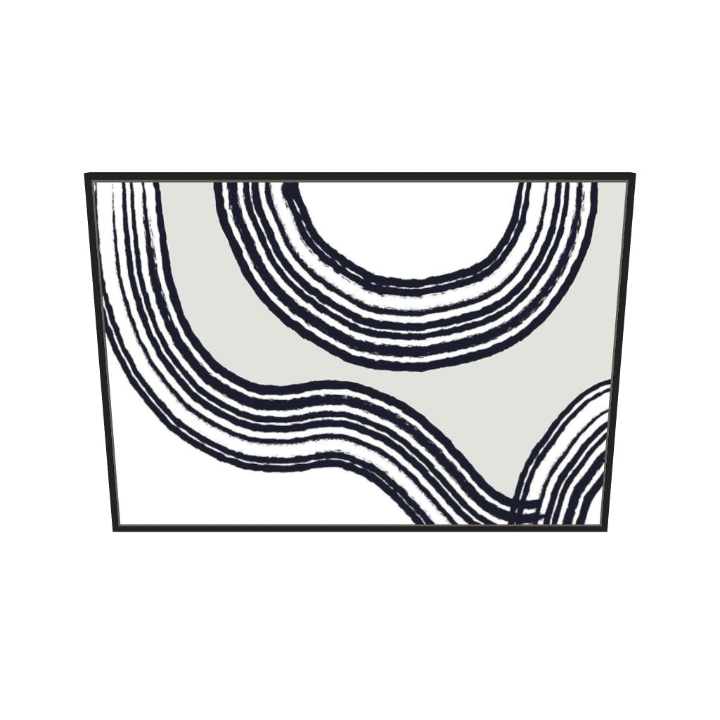 [ah-ar-v1:73ed0d56c3c83697742f1bb0] Retro Curve Canvas Art — 70 x 100 cm, black frame (AR scale)
