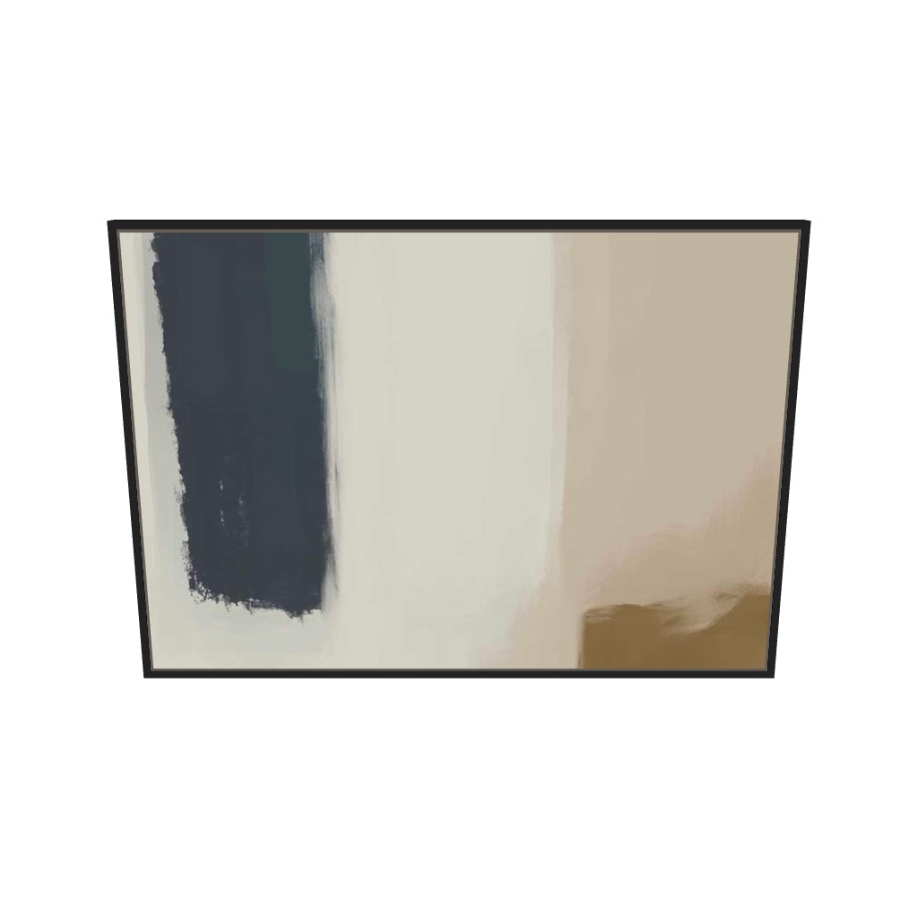 [ah-ar-v1:70e92c5da59485e62bd92afe] Neutral Brushed Haze Canvas Art — 70 x 100 cm, black frame (AR scale)