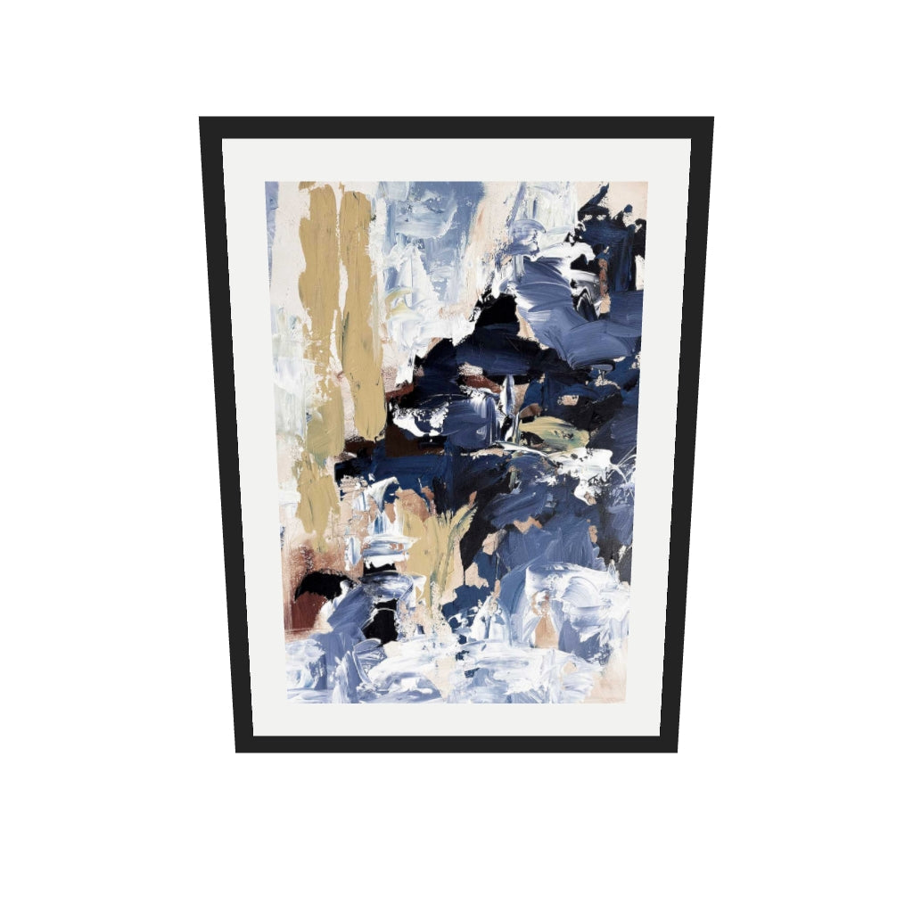 [ah-ar-v1:f03c7caf93bd97f39da60551] Abstract 517 Art Print — 50 x 70 cm, black frame (AR scale)