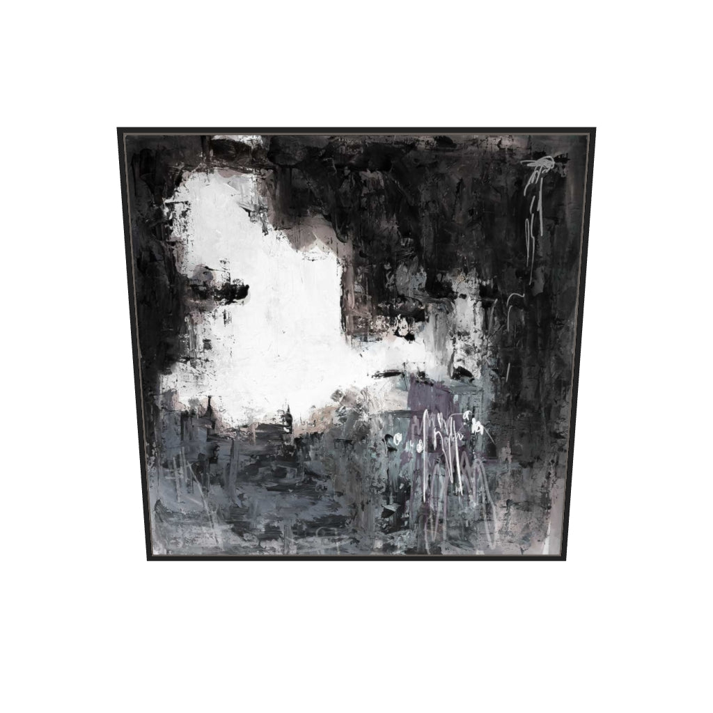 [ah-ar-v1:294798cdedd80a9dd221c43f] Wild Echoes Canvas Art — 100 x 100 cm, black frame (AR scale)