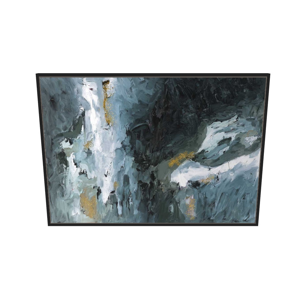 [ah-ar-v1:bed5ba16e5e121e092832b64] Muddy Waters Canvas Art — 70 x 100 cm, black frame (AR scale)
