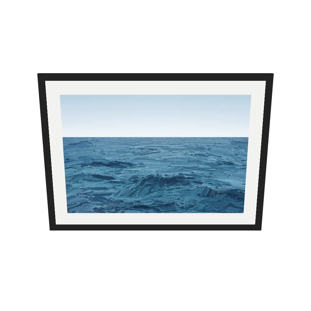 [ah-ar-v1:c3beac8f5d7b3b90097ee824] Deep Blue Sea Art Print — 50 x 70 cm, black frame (AR scale)