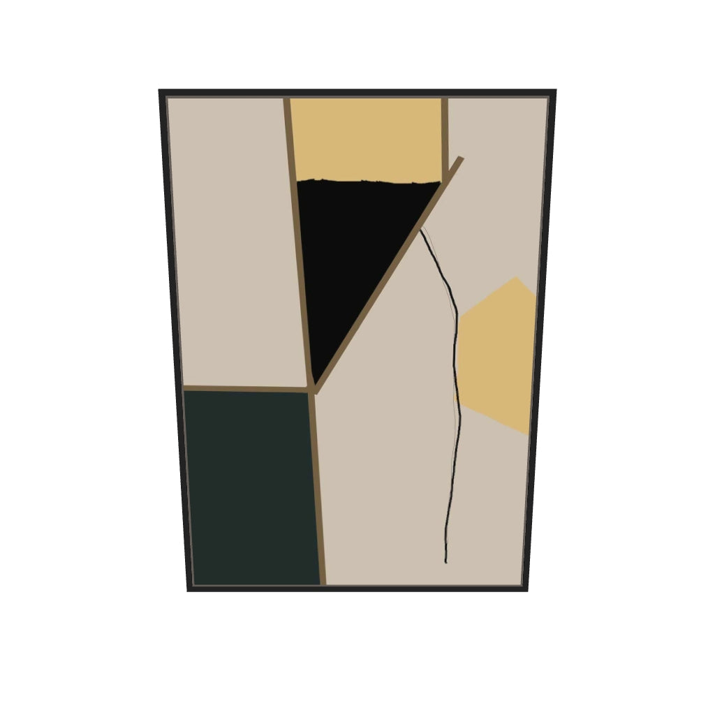 [ah-ar-v1:2ec2a6bb26139d815bc01092] Gatsby Canvas Art — 70 x 100 cm, black frame (AR scale)