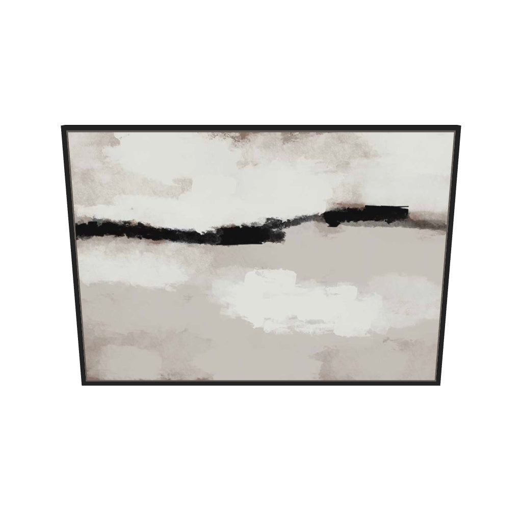 [ah-ar-v1:9b08916f0fde2ae5dbf92e56] Misty Waters Canvas Art — 70 x 100 cm, black frame (AR scale)