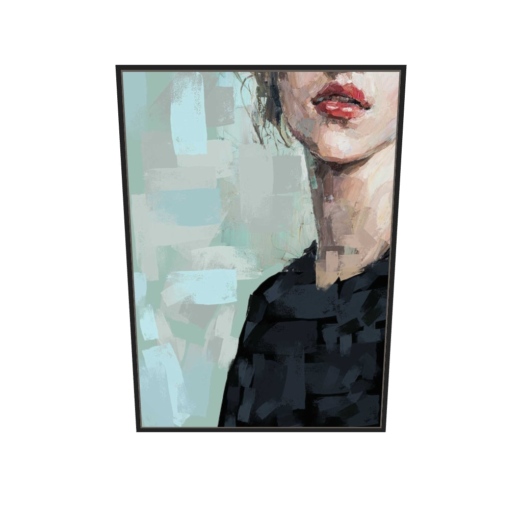 [ah-ar-v1:32e9da564e0de692703a1127] Portrait Of A Woman Canvas Art — 70 x 100 cm, black frame (AR scale)