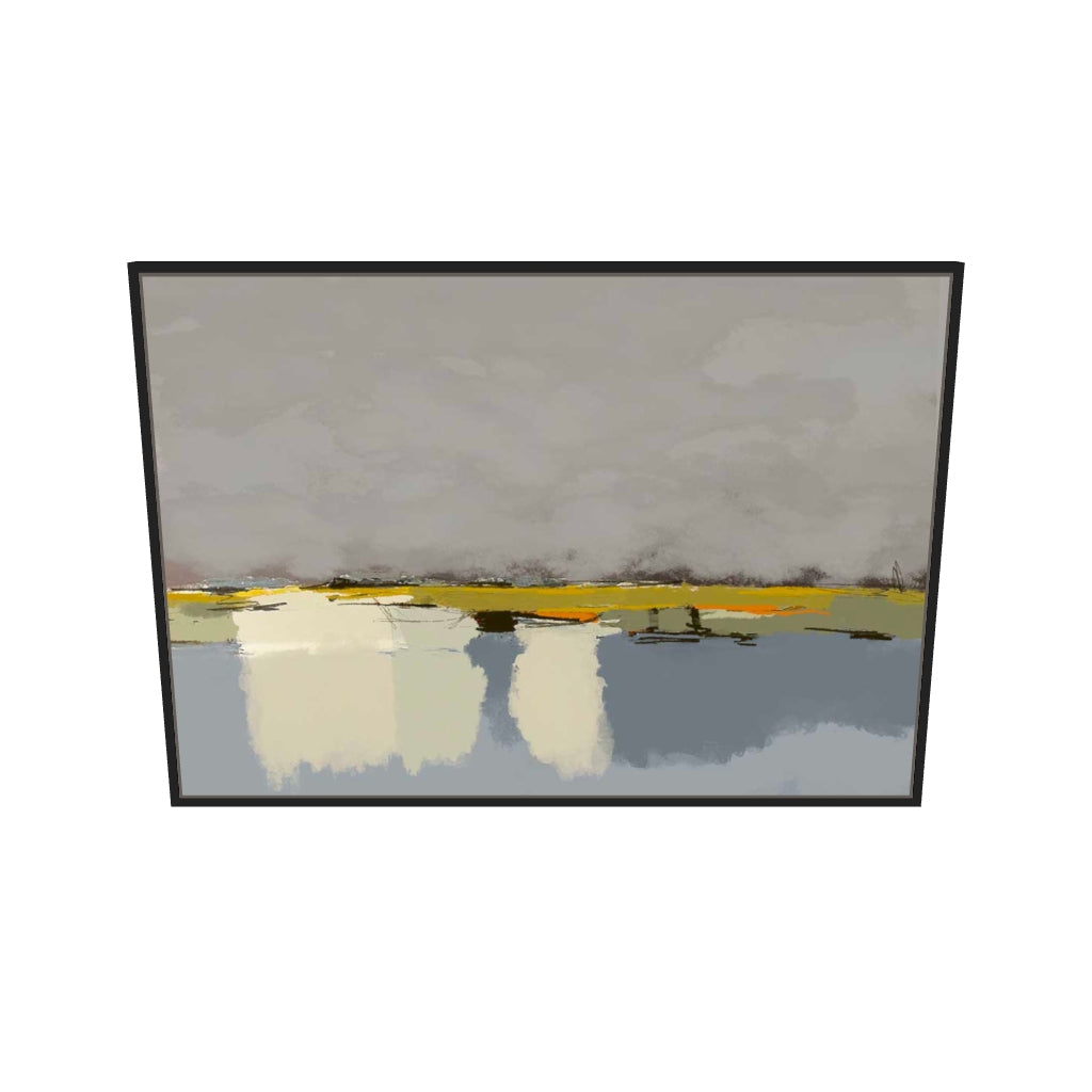 [ah-ar-v1:6b6cdfabab784b5c88994266] Coastline Canvas Art — 70 x 100 cm, black frame (AR scale)
