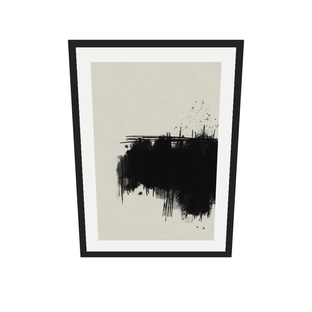 [ah-ar-v1:20a6392ad909ecd7ba91838d] Graffiti Cloud Art Print — 50 x 70 cm, black frame (AR scale)