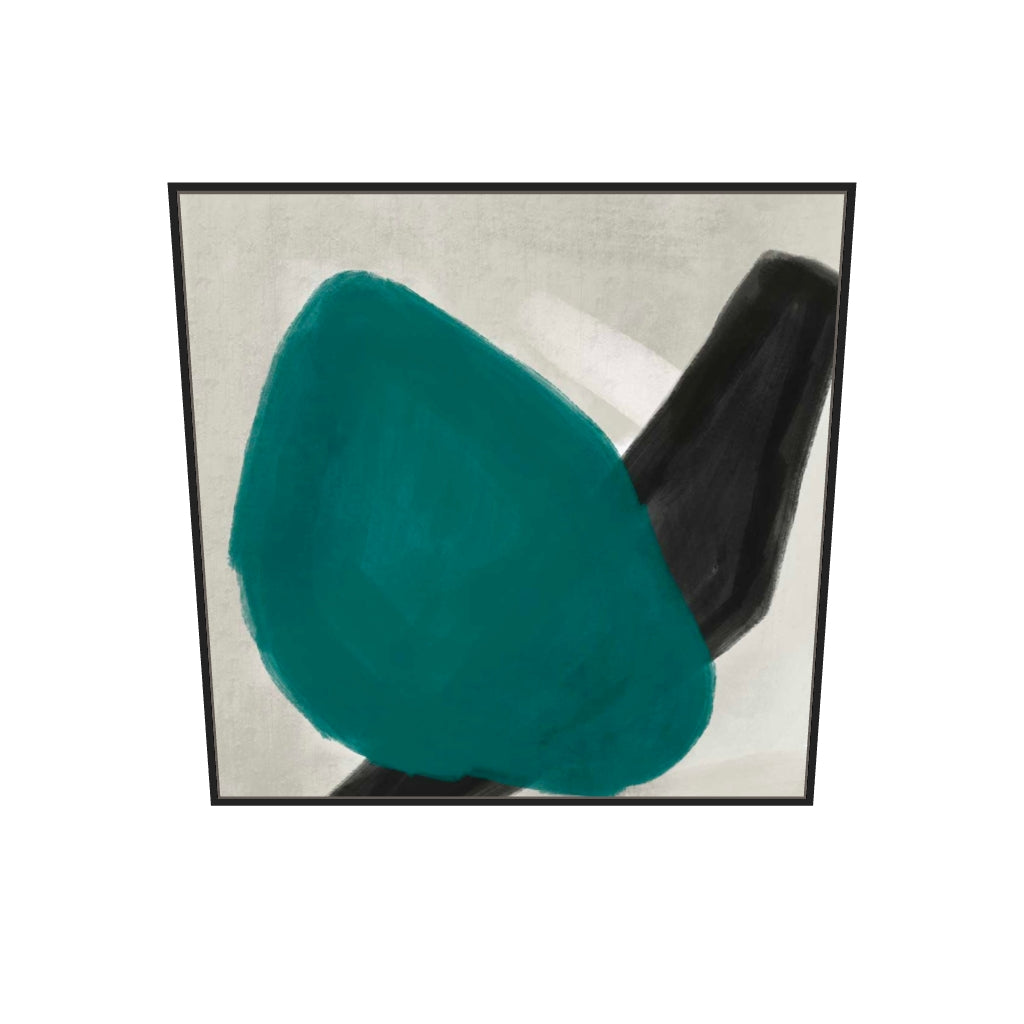 [ah-ar-v1:b280de7ae0ab9a71dcf0d79c] Balancing Act Organic Canvas Art — 100 x 100 cm, black frame (AR scale)
