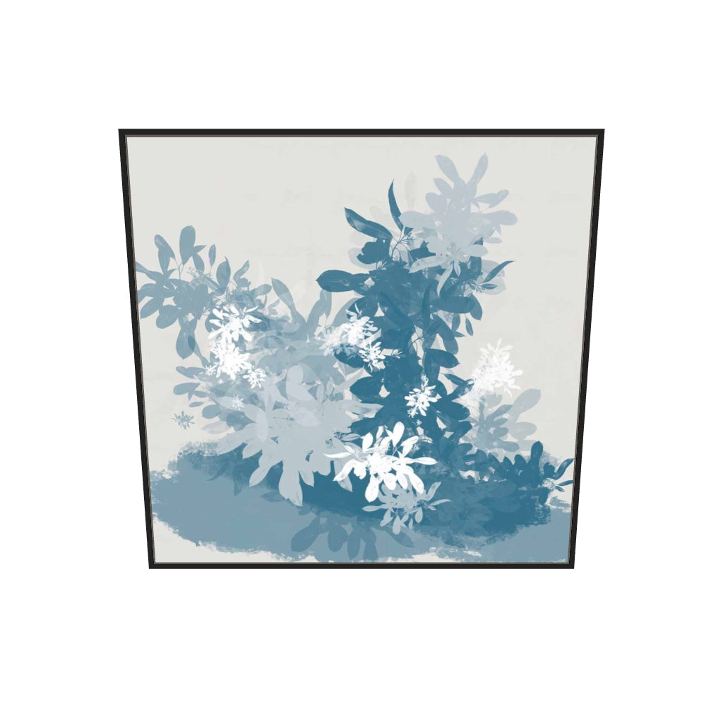 [ah-ar-v1:a303f9e7f0d25d856c4dc435] Floral Shades Canvas Art — 100 x 100 cm, black frame (AR scale)