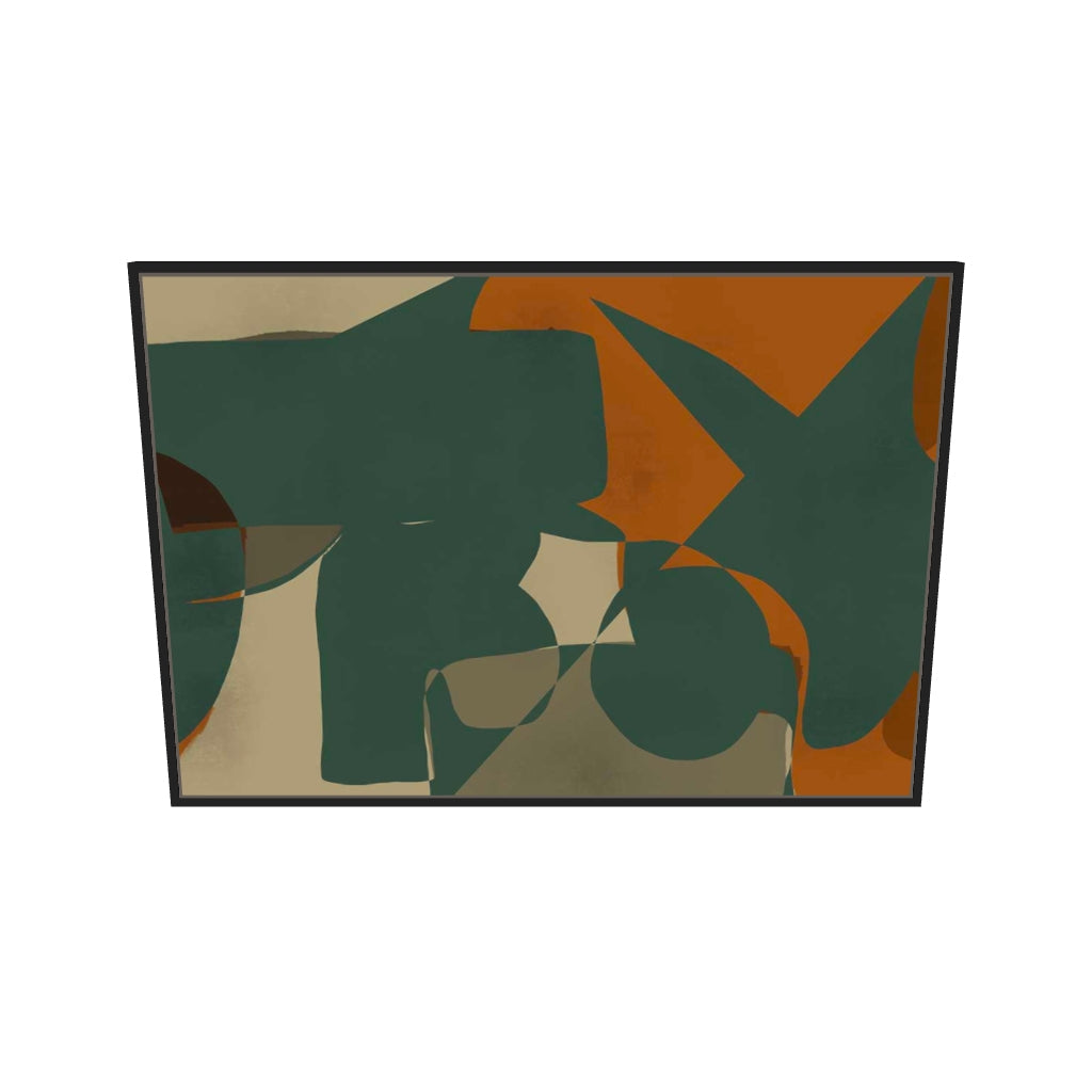 [ah-ar-v1:6cf817004c982d36815a77ec] Jungle Botanical Canvas Art — 70 x 100 cm, black frame (AR scale)