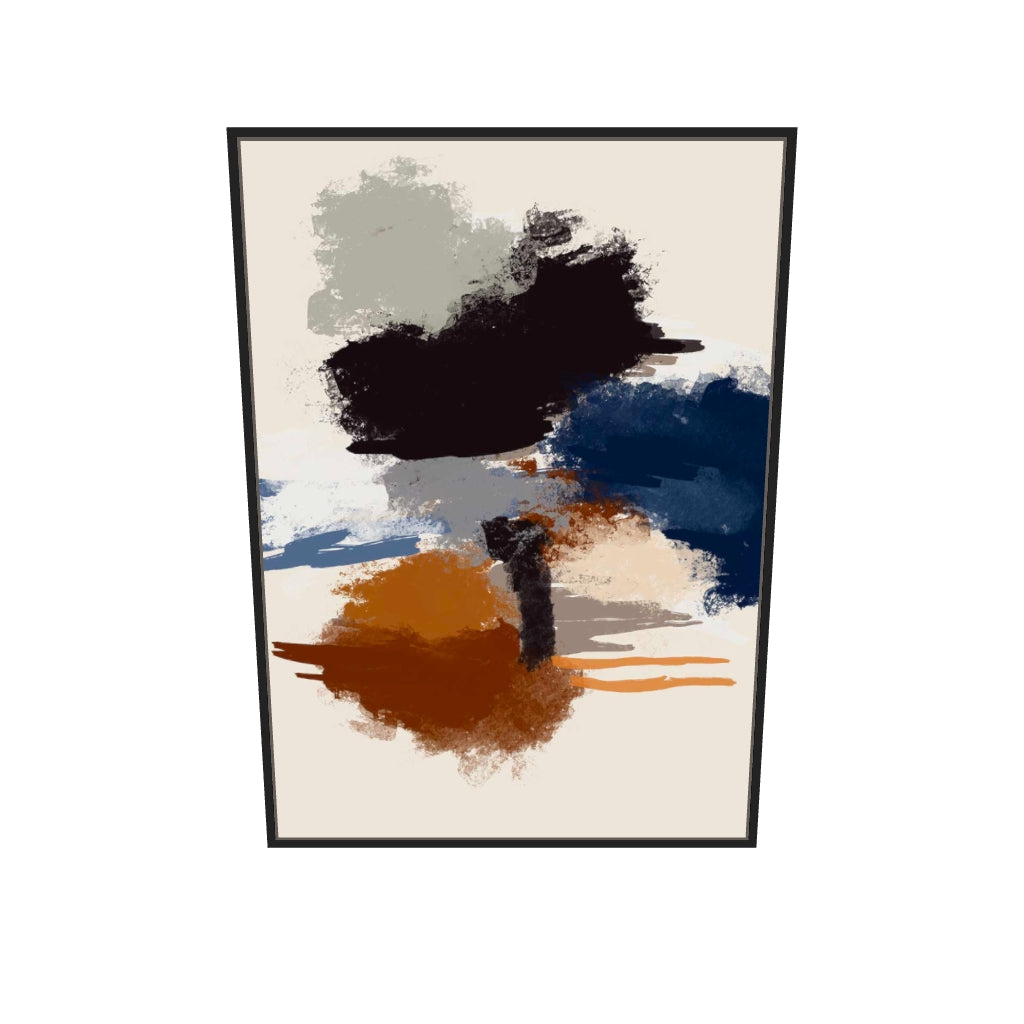 [ah-ar-v1:12c236c18b6804551eeba5bf] Abstract Paradigm III Canvas Art — 70 x 100 cm, black frame (AR scale)